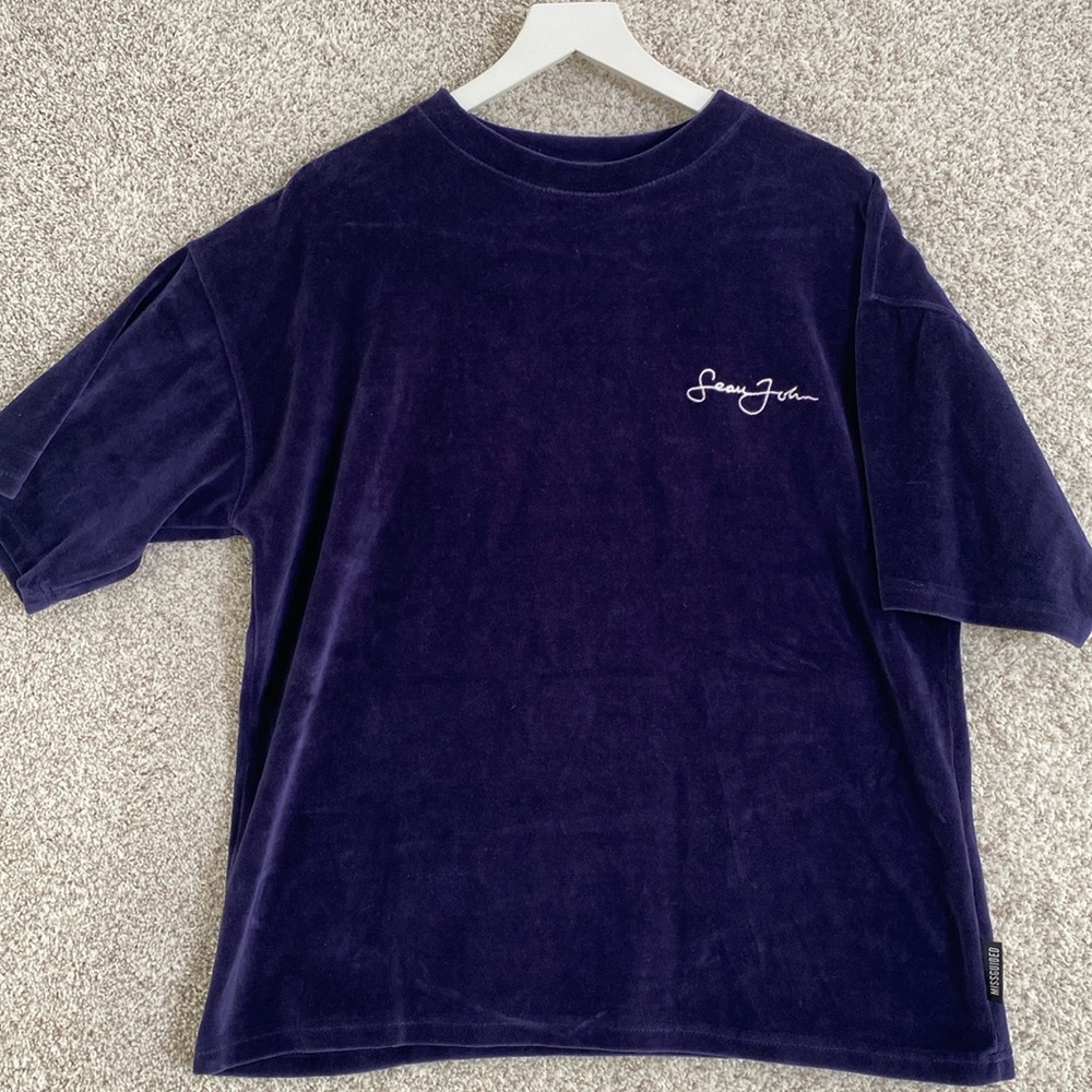 Sean Jean X Missguided oversized Velour Top - Size 4